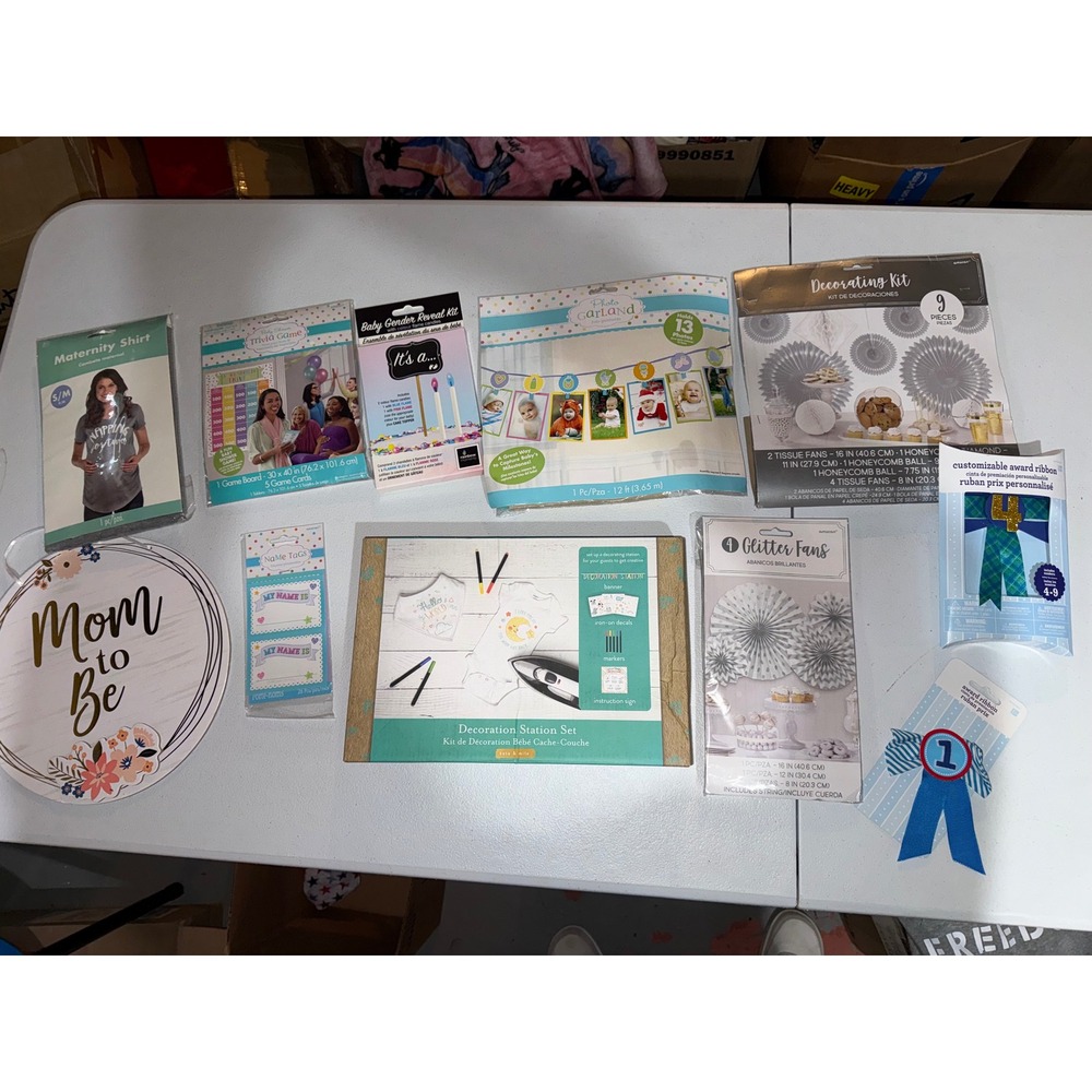 Baby Shower Party Supply Lot Decoration Station Maternity Shirt Gender Reveal